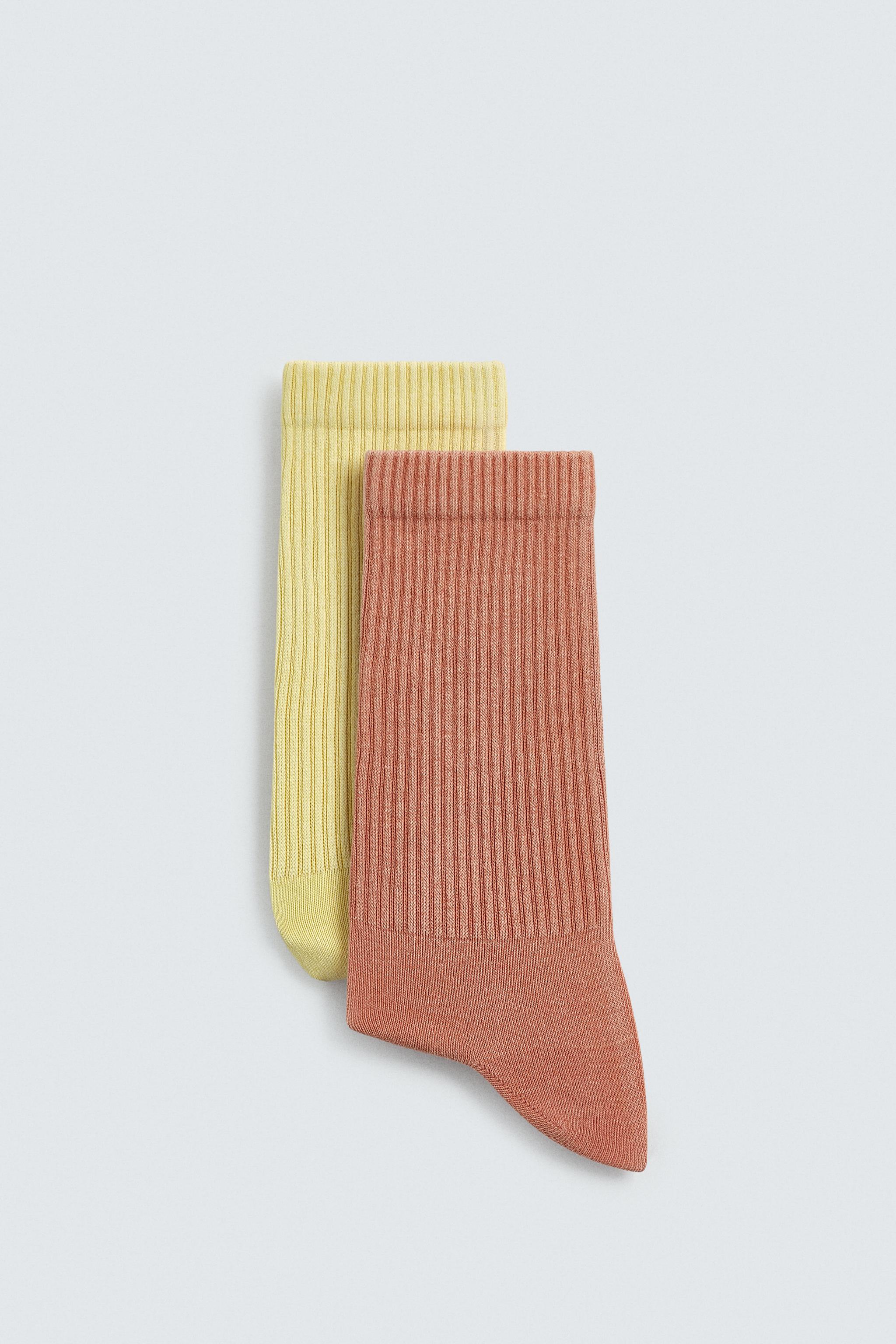TWO-PACK OF WASHED RIBBED SOCKS